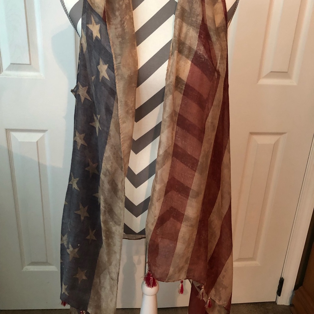 Merica long , sleeveless, sheer duster. NWOT.